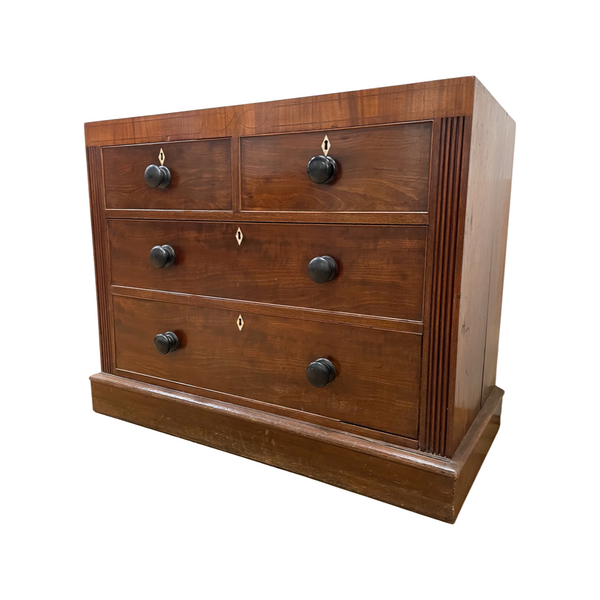 Inlaid Georgian Chest Of Drawers c1840