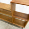 Mid Century Solid Oak Stepped Shelves Bookshelf C1950