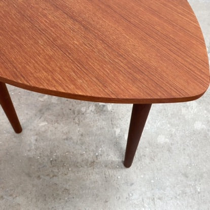 Danish Mid Century Guitar Pick Side Table