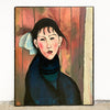 After Modigliani Oil On Wood Artwork Unframed