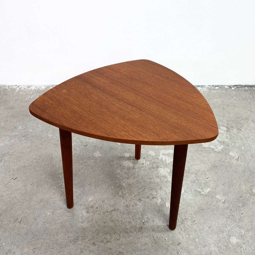 Danish Mid Century Guitar Pick Side Table