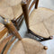 Set of 4 Rustic Country Ladderback Rush Chairs