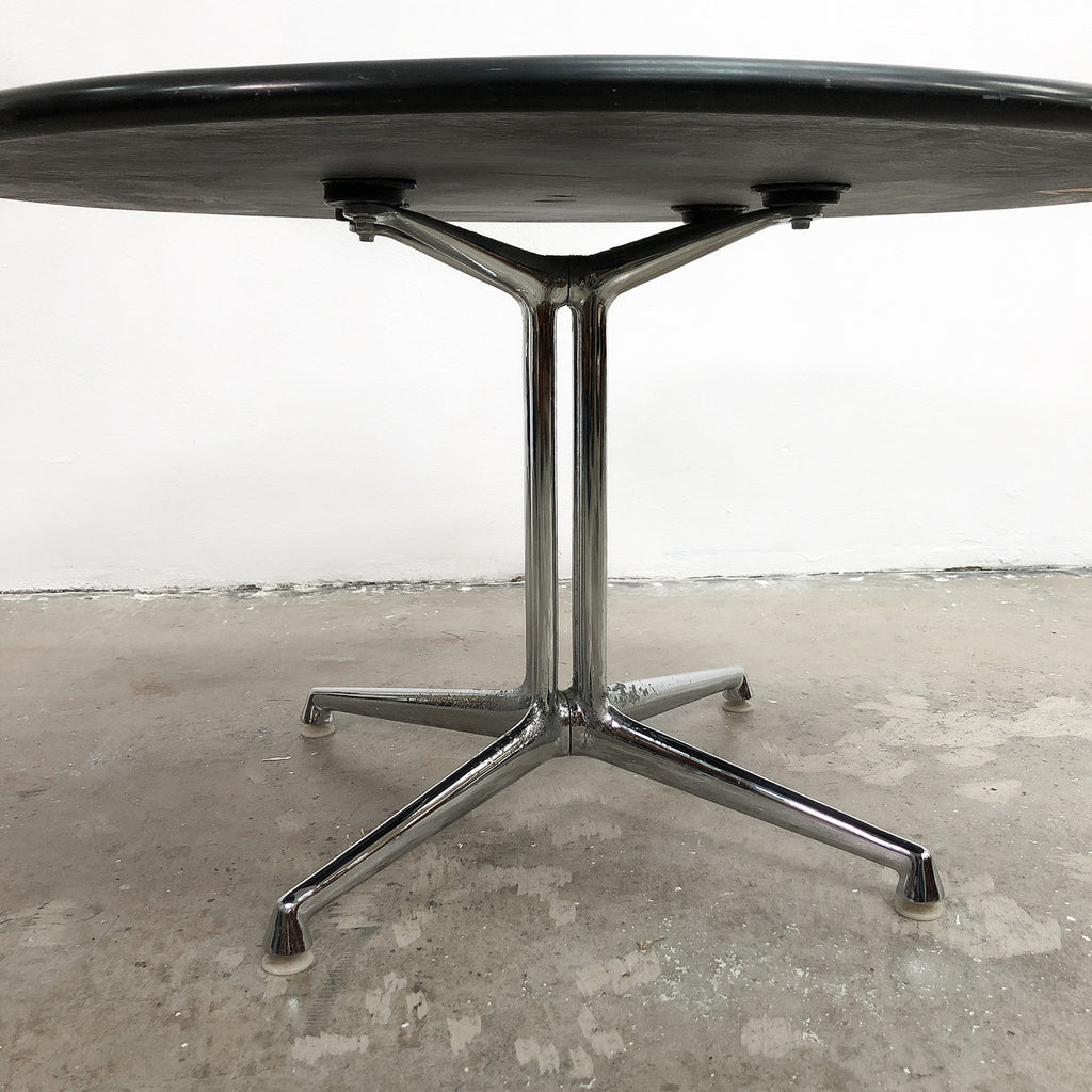 1990s Black Slate Top Coffee Side Table