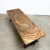 Mid Century Copper Top Oil Patterned Coffee Table