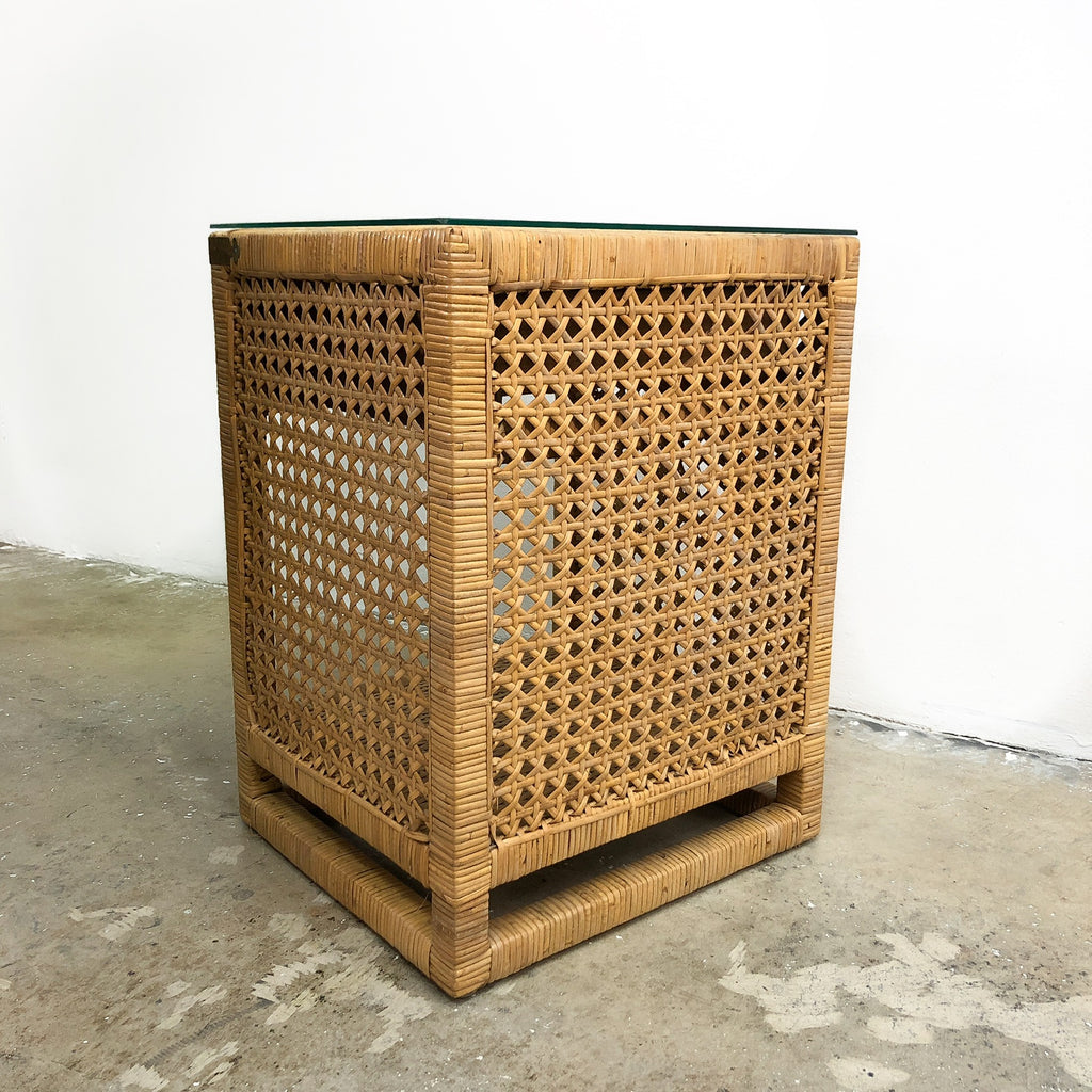 Cane Bedside Cabinet Late 20th Century