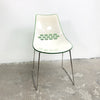1990's Modernist Italian Calligaris 2 tone Green & Cream JAM Chair