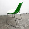1990's Modernist Italian Calligaris 2 tone Green & Cream JAM Chair