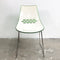 1990's Modernist Italian Calligaris 2 tone Green & Cream JAM Chair