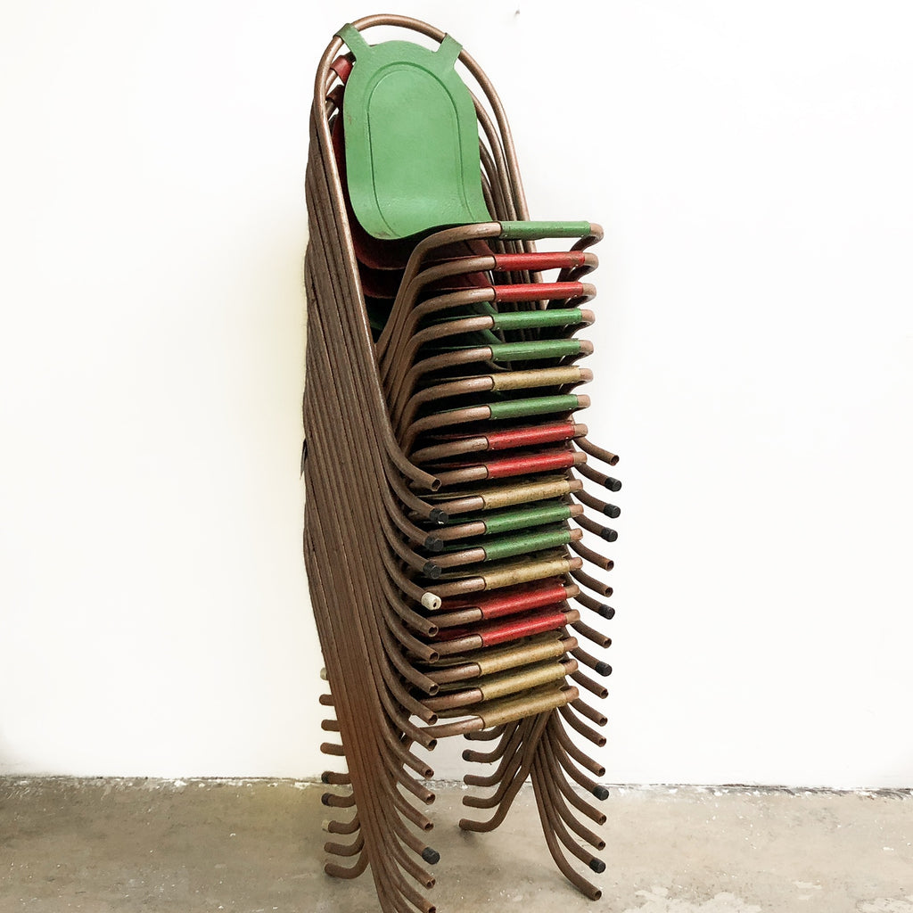 Vintage Mid Century Sebel Metal Stacking Chairs - Price Per Chair