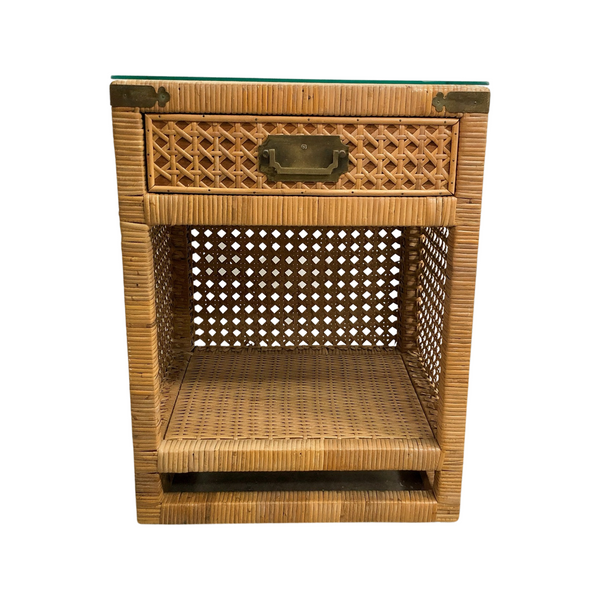 Cane Bedside Cabinet Late 20th Century