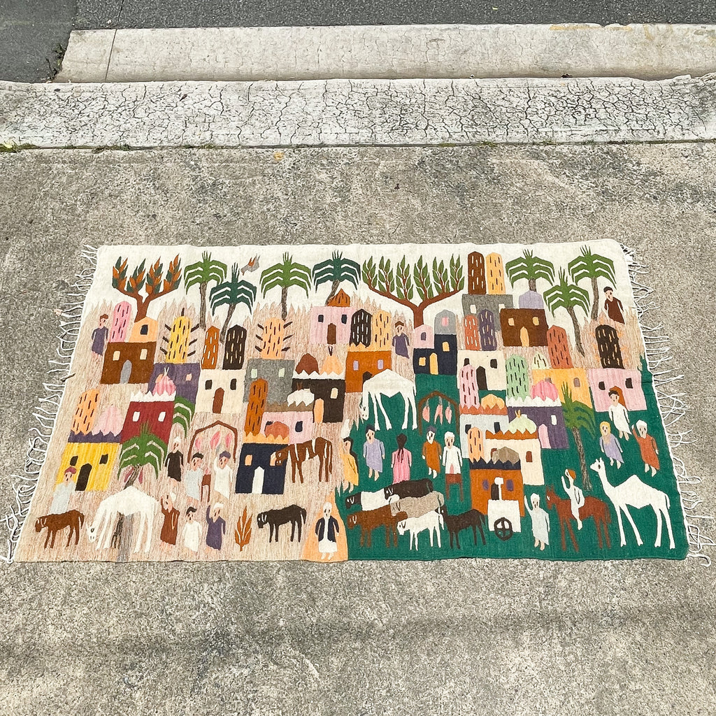 Egyptian Tribal Handmade Wool Rug