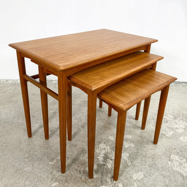 Restored Mid Century Nest Of Side Table
