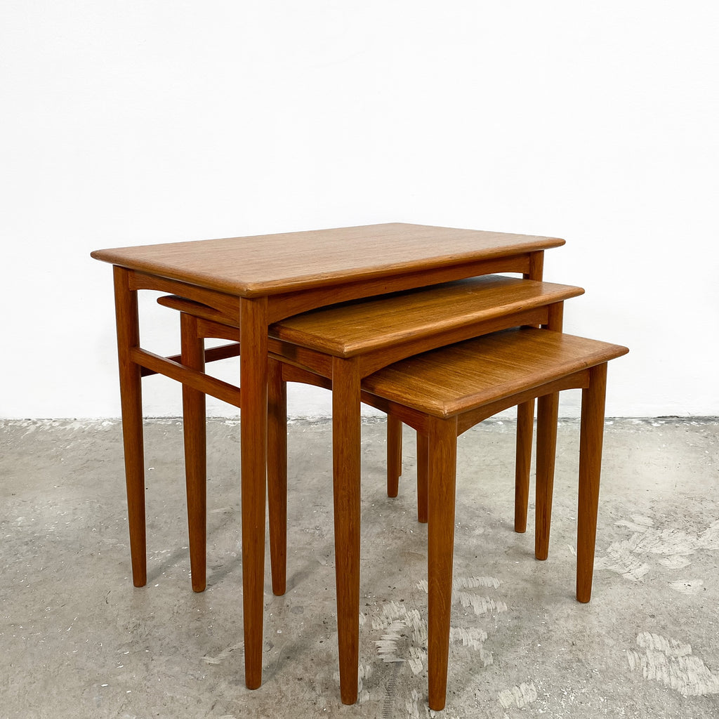 Restored Mid Century Nest Of Side Table