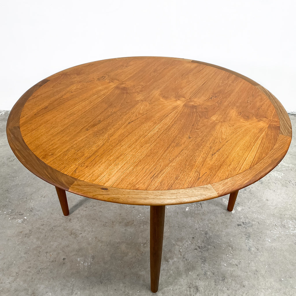 Restored Mid Century TH Brown Blackbean Teak Dining Table
