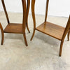 Pair Of Antique Oak 1920's Side Table Plant Stands