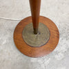 Mid Century Maple Floor Lamp With Brass Details