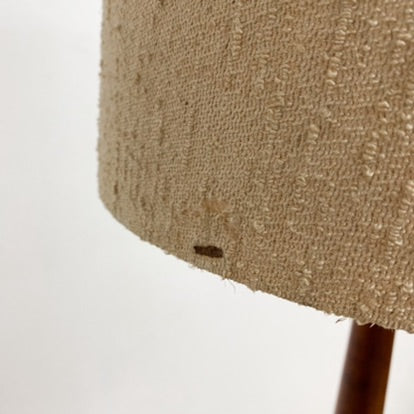 Mid Century Maple Floor Lamp With Brass Details