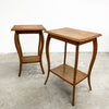 Pair Of Antique Oak 1920's Side Table Plant Stands