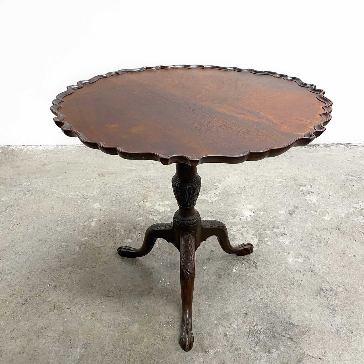 Antique Large Wine Table With Claw Feet