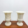 Pair Of Vintage Marble Footed Urns
