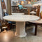 Vintage Italian Travertine Round Dining Table