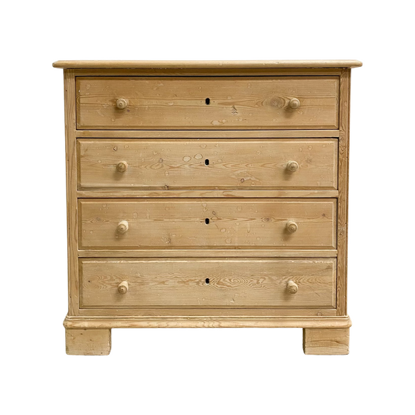 European Baltic Pine Antique Chest Of Drawers