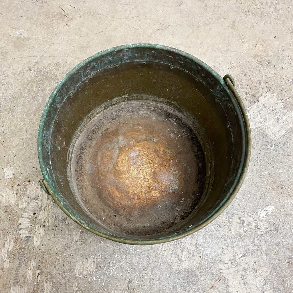 Vintage Copper Bucket With Handle