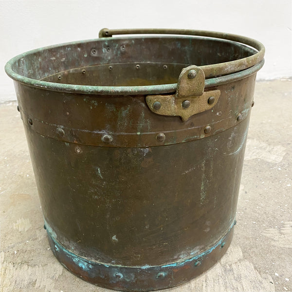 Vintage Copper Bucket With Handle