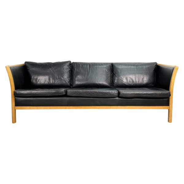 Black Leather Danish Stouby Lounge