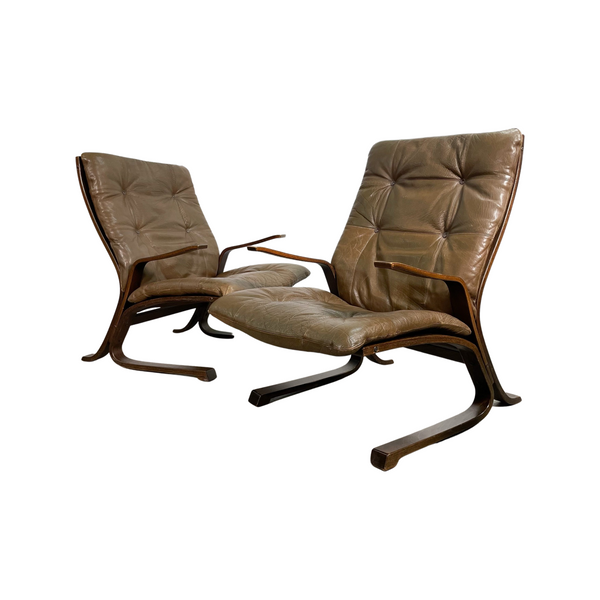 Brown Leather Elephant ChairsMid Century Brown Leather Danish 'Elephant' Arm Lounge Chair