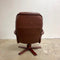 Danish Leather Swivel Recliner Armchair By Hjort Knudsen