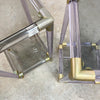1980's Pair of Perspex & Glass Bedside Tables