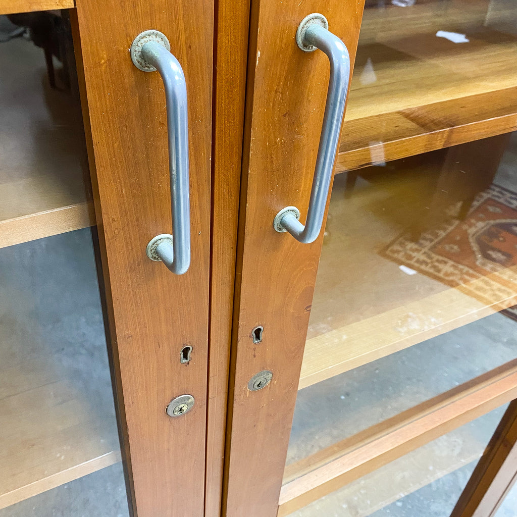 Mid Century Coachwood Bookcase With Original Keys