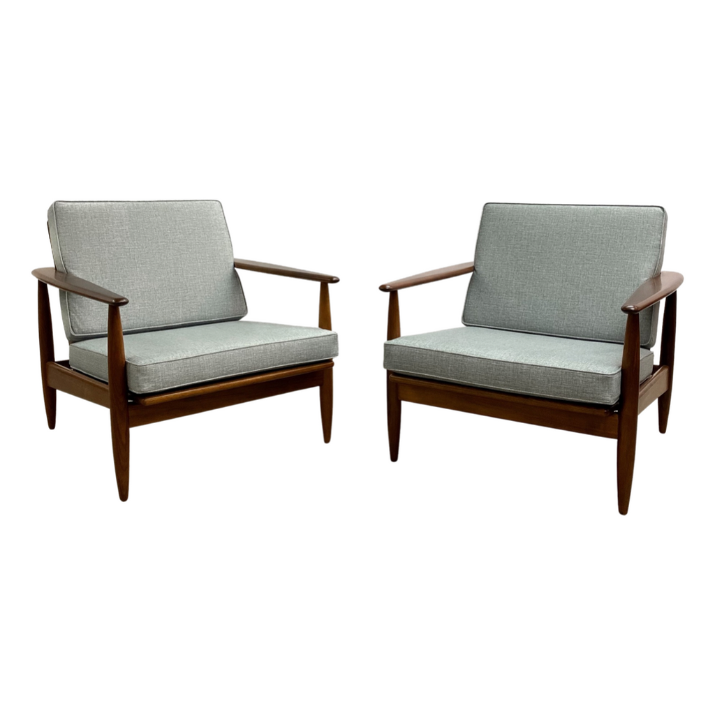 Parker 110 Wrap Around Mid Century Armchair With Rattan Back Fully Restored Priced Individually