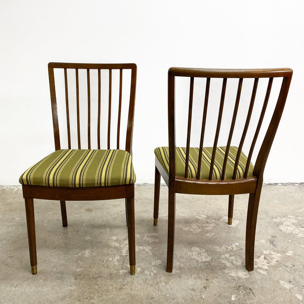 Mid Century 1960's Set Of Six Danish Beech Dining Chairs