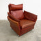 Danish Mid Century Highback Leather Armchair