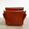 Danish Mid Century Lowback Leather Armchair