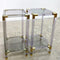 1980's Pair of Perspex & Glass Bedside Tables