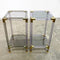 1980's Pair of Perspex & Glass Bedside Tables