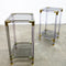 1980's Pair of Perspex & Glass Bedside Tables