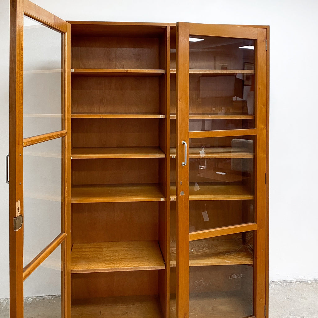 Mid Century Coachwood Bookcase With Original Keys