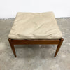 Parker Footstool Side Table With Leather Cushion