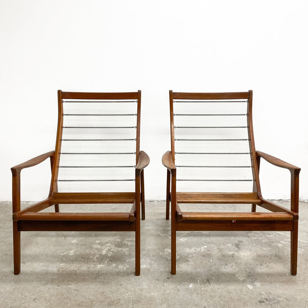 Parker High Back Mid Century Armchairs
