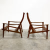 Parker High Back Mid Century Armchairs
