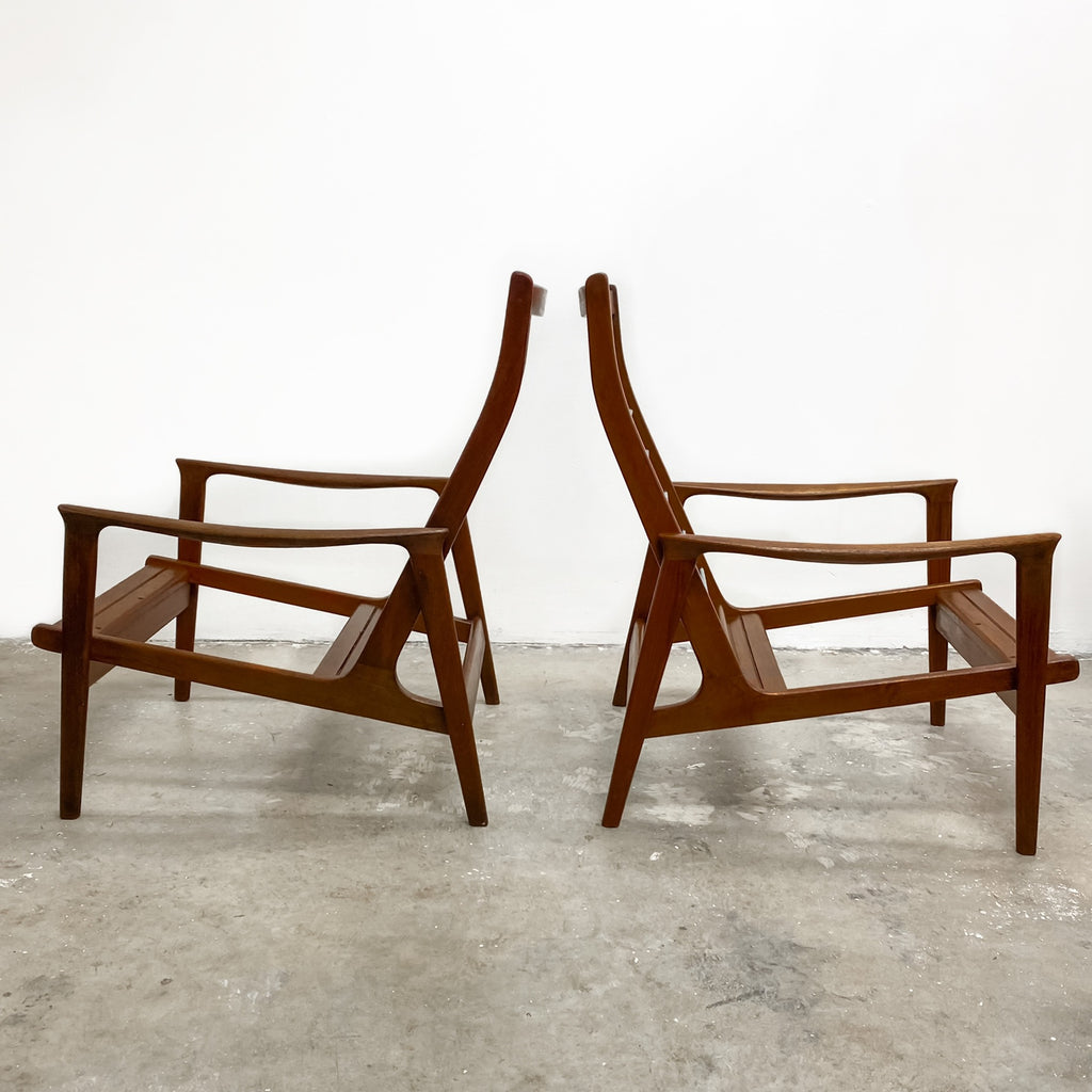 Parker High Back Mid Century Armchairs