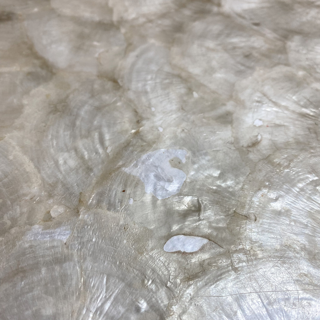 Mid Century 1960s Capiz Shell Top Coffee Table
