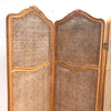 Vintage 3 Panel Rattan Folding Screen Room Divider