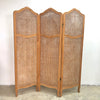 Vintage 3 Panel Rattan Folding Screen Room Divider