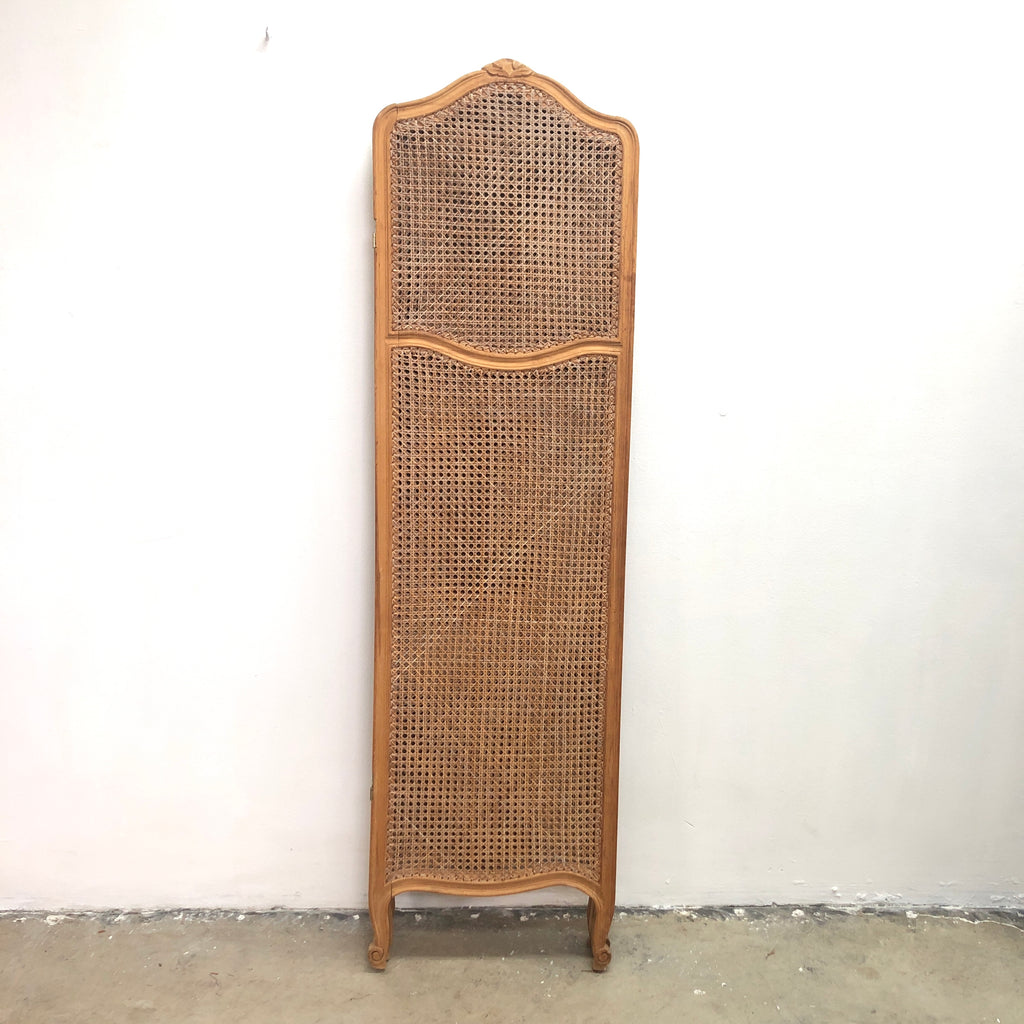 Vintage 3 Panel Rattan Folding Screen Room Divider