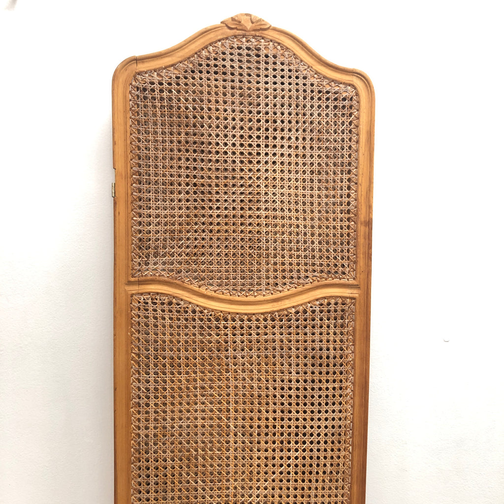 Vintage 3 Panel Rattan Folding Screen Room Divider